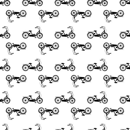 Bike tricycle pattern seamless background texture repeat wallpaper geometric vectorのイラスト素材