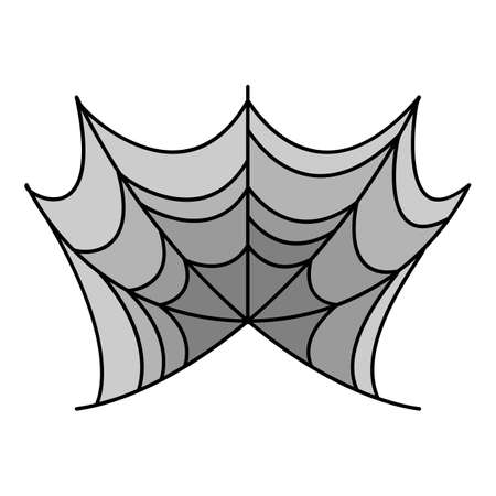 Spider web trap icon. Outline spider web trap vector icon color flat isolatedのイラスト素材