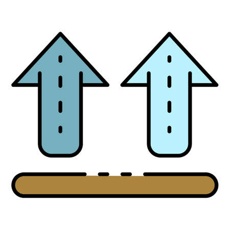 Parcel delivery icon. Outline parcel delivery vector icon color flat isolatedのイラスト素材