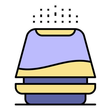 Electric humidifier icon. Outline electric humidifier vector icon color flat isolatedのイラスト素材