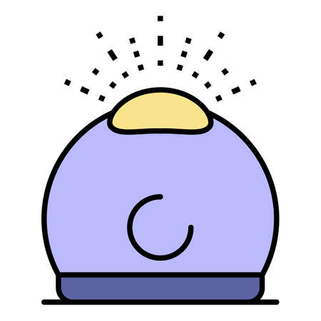 Humidifier aromatherapy icon. Outline humidifier aromatherapy vector icon color flat isolatedのイラスト素材