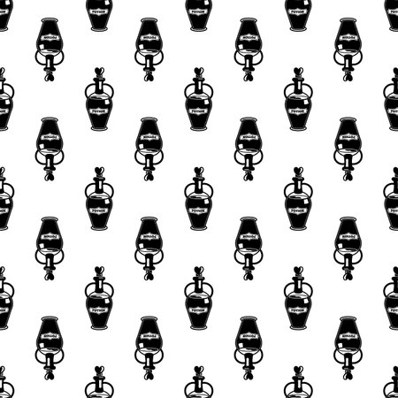 Wine carafe pattern seamless background texture repeat wallpaper geometric vectorのイラスト素材