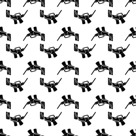 Hand take fuel pistol pattern seamless background texture repeat wallpaper geometric vectorのイラスト素材