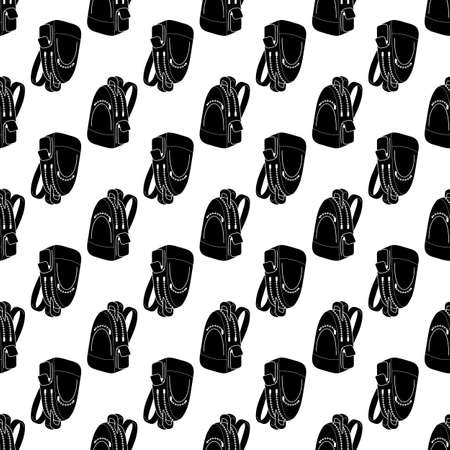 Woman backpack pattern seamless background texture repeat wallpaper geometric vectorのイラスト素材