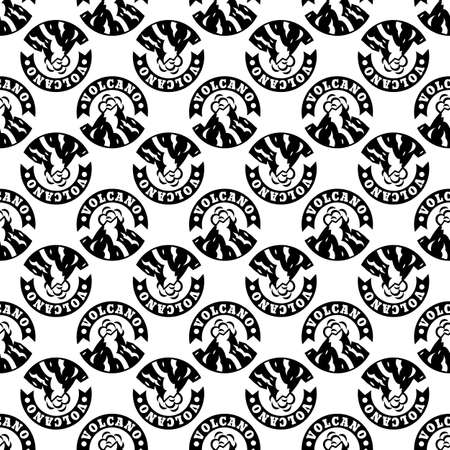 Volcano smoke logo. Simple illustration of volcano smoke vector logo for web design isolated on white backgroundのイラスト素材