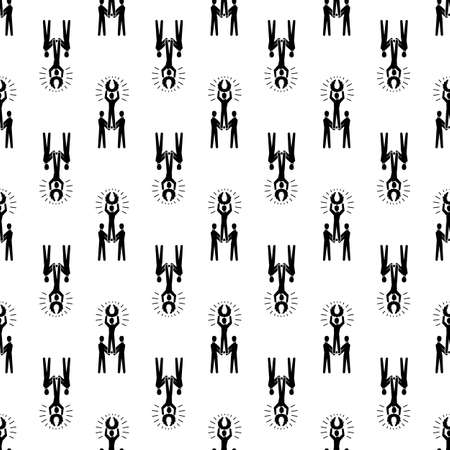Startup partnership pattern seamless background texture repeat wallpaper geometric vectorのイラスト素材