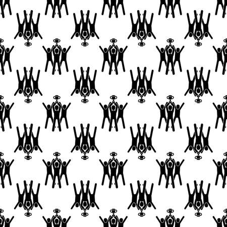 Team win pattern seamless background texture repeat wallpaper geometric vectorのイラスト素材