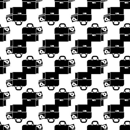 Leather money bag pattern seamless background texture repeat wallpaper geometric vectorのイラスト素材