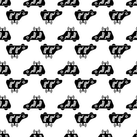 Test driverless car pattern seamless background texture repeat wallpaper geometric vectorのイラスト素材