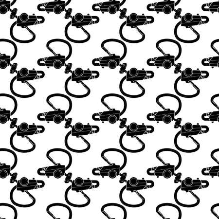 Floor vacuum cleaner pattern seamless background texture repeat wallpaper geometric vectorのイラスト素材