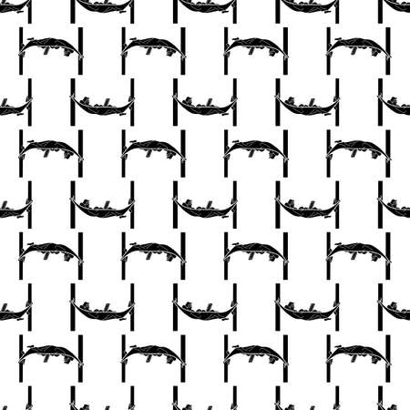 Man in hammock pattern seamless background texture repeat wallpaper geometric vectorのイラスト素材