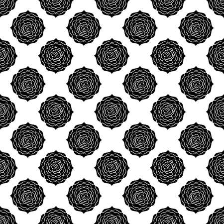 Botanical succulent plant pattern seamless background texture repeat wallpaper geometric vectorのイラスト素材