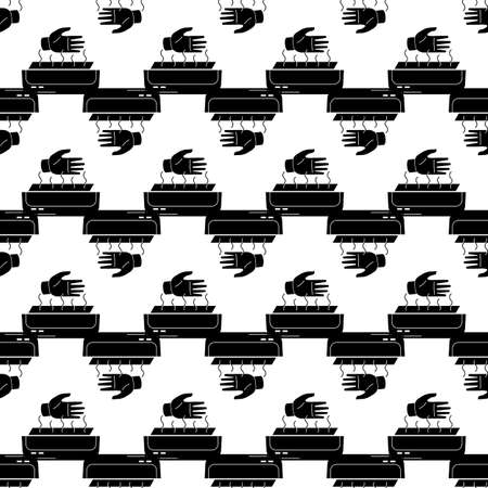 Hand dryer pattern seamless background texture repeat wallpaper geometric vectorのイラスト素材