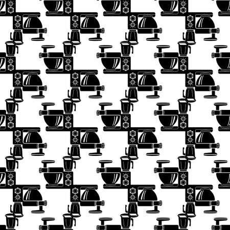 Food mixer pattern seamless background texture repeat wallpaper geometric vectorのイラスト素材