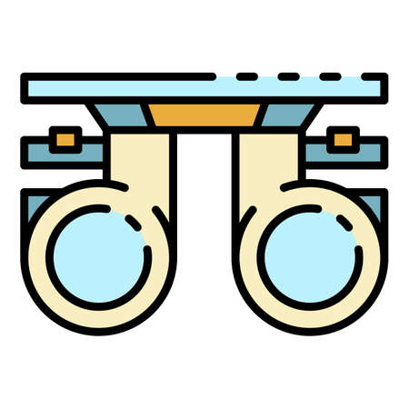Sight diagnostic icon. Outline sight diagnostic vector icon color flat isolatedのイラスト素材