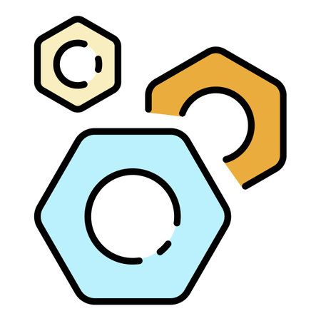 Car bolt icon. Outline car bolt vector icon color flat isolatedのイラスト素材