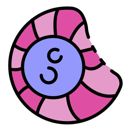 Bacterium prokaryotes icon. Outline bacterium prokaryotes vector icon color flat isolatedのイラスト素材