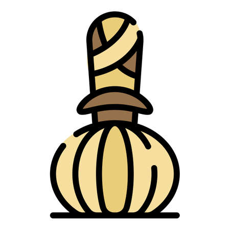 Massage tool icon. Outline massage tool vector icon color flat isolatedのイラスト素材
