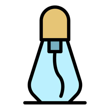 Deodorant spray icon. Outline deodorant spray vector icon color flat isolatedのイラスト素材