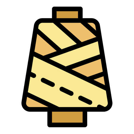 Sewing machine thread icon. Outline sewing machine thread vector icon color flat isolatedのイラスト素材