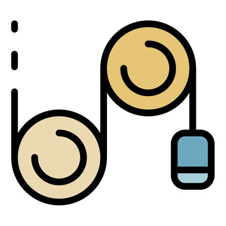 Transfer movement icon. Outline transfer movement vector icon color flat isolatedのイラスト素材