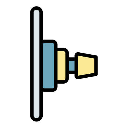 Magnetic phone holder icon. Outline magnetic phone holder vector icon color flat isolatedのイラスト素材