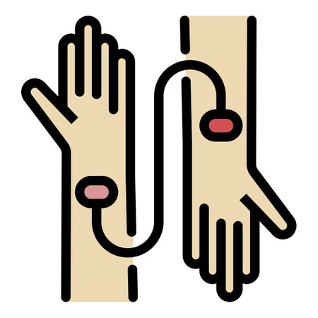 Blood transfusion icon. Outline blood transfusion vector icon color flat isolatedのイラスト素材