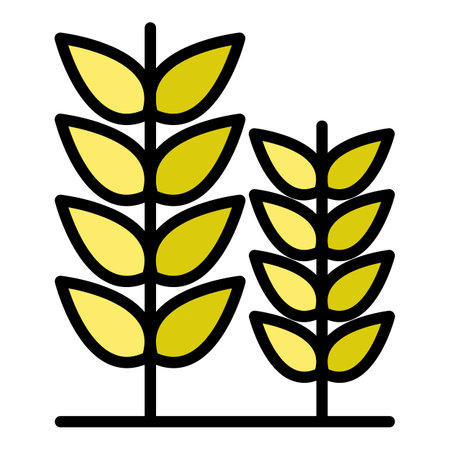 Farm plant field icon. Outline farm plant field vector icon color flat isolatedのイラスト素材