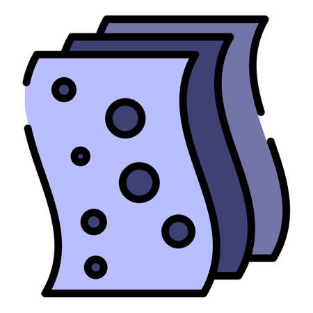 Eco fabric icon. Outline eco fabric vector icon color flat isolatedのイラスト素材