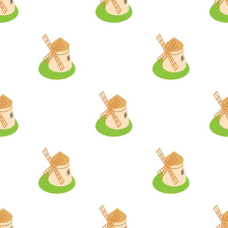 Mill pattern seamless background texture repeat wallpaper geometric vectorのイラスト素材