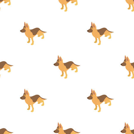 Shepherd dog pattern seamless background texture repeat wallpaper geometric vectorのイラスト素材