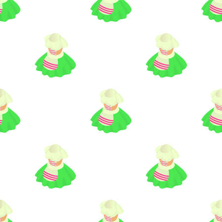 German national dress pattern seamless background texture repeat wallpaper geometric vectorのイラスト素材