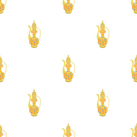 Asian pitcher pattern seamless background texture repeat wallpaper geometric vectorのイラスト素材