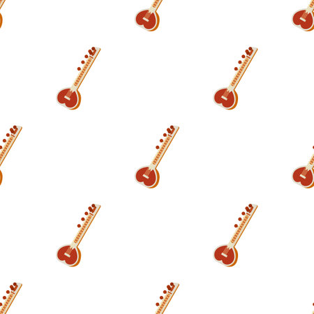 Sitar pattern seamless background texture repeat wallpaper geometric vectorのイラスト素材