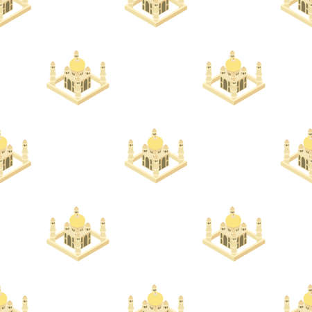 Taj Mahal pattern seamless background texture repeat wallpaper geometric vectorのイラスト素材