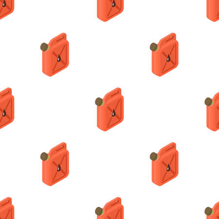 Red jerrycan with oil drop pattern seamless background texture repeat wallpaper geometric vectorのイラスト素材