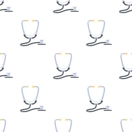 Stethoscope pattern seamless background texture repeat wallpaper geometric vectorのイラスト素材