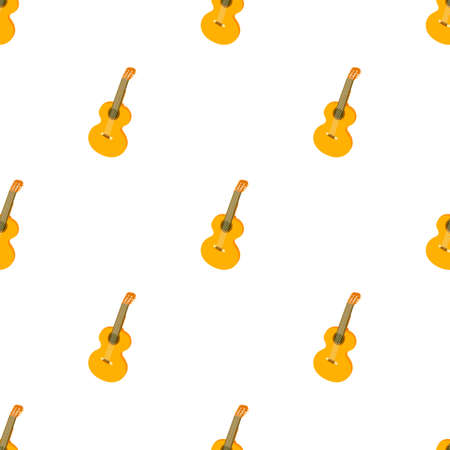 Guitar pattern seamless background texture repeat wallpaper geometric vectorのイラスト素材