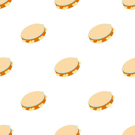 Tambourine pattern seamless background texture repeat wallpaper geometric vectorのイラスト素材