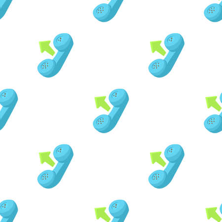 Handset outgoing call pattern seamless background texture repeat wallpaper geometric vectorのイラスト素材