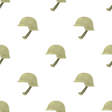Soldier helmet pattern seamless background texture repeat wallpaper geometric vectorのイラスト素材