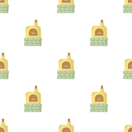 Oven pattern seamless background texture repeat wallpaper geometric vectorのイラスト素材