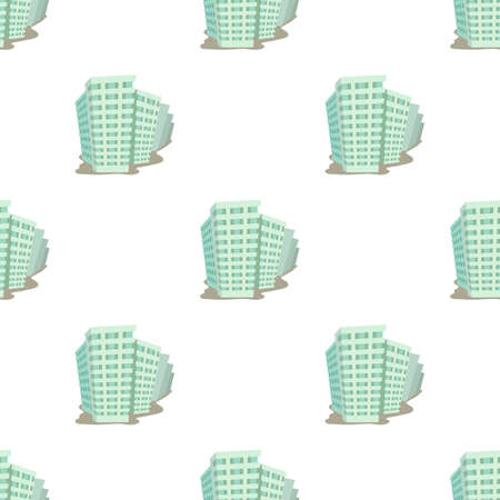 Building pattern seamless background texture repeat wallpaper geometric vectorのイラスト素材