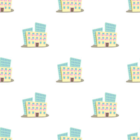 Administrative building pattern seamless background texture repeat wallpaper geometric vectorのイラスト素材