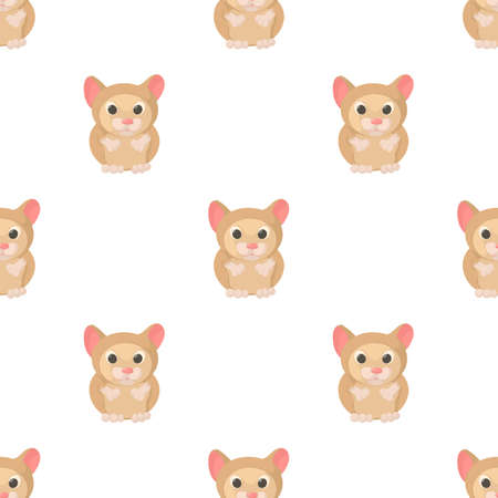 Hamster pattern seamless background texture repeat wallpaper geometric vectorのイラスト素材