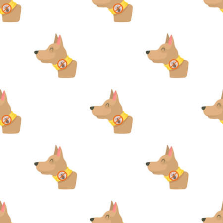 Dog collar pattern seamless background texture repeat wallpaper geometric vectorのイラスト素材