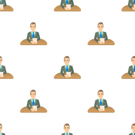 Man presenter pattern seamless background texture repeat wallpaper geometric vectorのイラスト素材