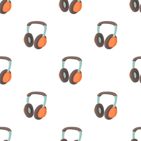 Headphones pattern seamless background texture repeat wallpaper geometric vectorのイラスト素材