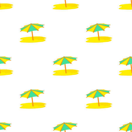 Sun umbrella pattern seamless background texture repeat wallpaper geometric vectorのイラスト素材
