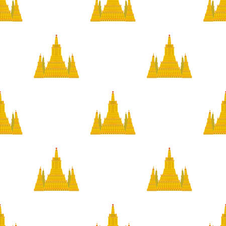 Virupaksha temple pattern seamless background texture repeat wallpaper geometric vectorのイラスト素材